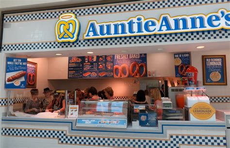Farmington. Hartford. Madison. Mashantucket. Milford. Waterford. Windsor Locks. Browse all Auntie Anne's locations in CT for our hand-baked pretzels, mini pretzel dogs, and dips paired with refreshing lemonade. Learn more about catering, delivery, rewards & hours. 